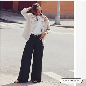 NWT-Loft Versa Crepe Drape Palazzo Pant